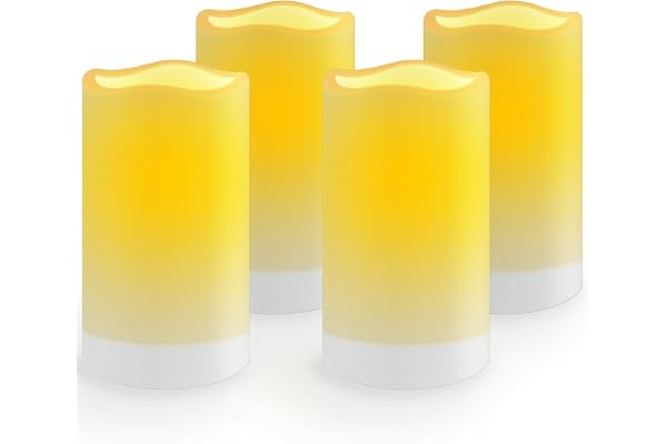 salipt Bougies Solaires Rechargeables Scintillement, Bougie Solaire étanche Sans Flamme, Extérieur pour le Patio, Jardin, Mariage, Fête, Décoration de Noël, Blanc Chaud, US 3 pcs