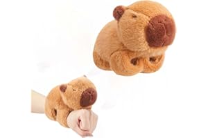 ZYEKIU Capybara Peluche Braccialetti Slap per Bambini, Capibara Peluche Bracciale Marrone Capybara Bambola, 19 CM Animali Di Peluches Capibara Peluches per Compleanno Festa per Bambini