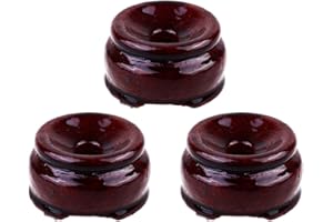 VOSAREA Tischständer Vintage Retro Kristallkugel Ständer Holzständer Holzhalter Halter Ständer für Glaskugel Kristallkugel Rohkristalle Steine 3 Size 3 Wurzelholz Regal Ausstellungsstände