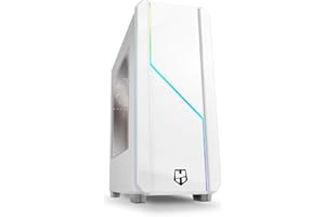 NOX XTREME PRODUCTS Nox Hummer MC PRO ARGB -NXHUMMERMCPROW- Caja PC, Semi-Torre, tira LED ARGB Rainbow, ventana lateral acrílica, Blanca