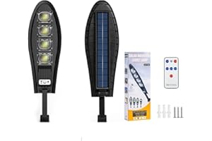 Réverbère solaire, Puissant 5000 Lumens Réverbères Solaires Extérieur 3000W Étanche Lampe Solaire Extérieure Avec Capteur Réverbère De Jardin Lampadaire solaire extérieur super lumineux à LED, ( Color
