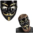 Sage Square Black Vendetta FACE MASK Fawkes Mask Anonymous VIP Edition Face Mask Perfect Fit Cosplay V for Vendetta