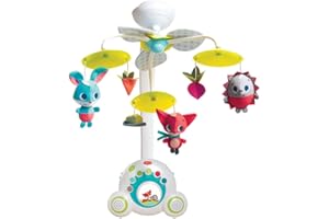 Tiny Love Karuzela Rośnij z muzyką, 2 w 1 Muzyczna karuzela do łóżeczka, 0+ miesięcy, można przekształcić w pozytywkę, Stymulacja wzroku, 18 melodii, 40 minut ciągłej muzyki, Meadow Days