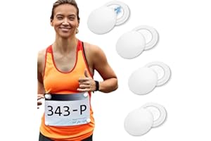 NJCXOLA Dorsales Running, 4 Pares Imanes Porta Dorsal Running, Fijación Magnética Dorsal, Imanes Porta Dorsales para La Fijación del Número de Carrera, Accesorios de Maratón - Blanco