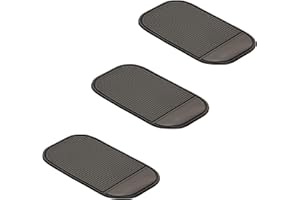 AIDQXBAOER 3 Stück Auto Armaturenbrett Anti Rutsch Matten,Waschbare Auto Anti Rutsch Pads,Antirutschmatte Auto Handy,Doppelseitig Klebende Antirutschmatte Auto Armaturenbrett Wiederverwendbar(Schwarz)