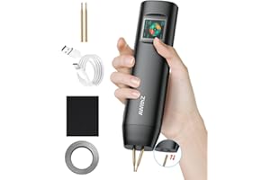 Akku-Punktschweißgerät, AWithZ1,5 Zoll LCD 99-Gang einstellbares Hand-Punktschweißgerät, tragbarer Punktschweißer mit automatischem und manuellem Modus, Punktschweißgerät für 18650-Akku (H2PRO)