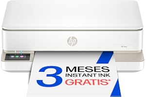 HP Envy 6120e 714L8B, Impresora multifunción de inyección de Tinta A4 a Color, Conexión Wi-Fi, Impresión a Doble Cara automática, hasta 10 ppm, 3 Meses de impresión Instant Ink, Blanca