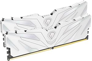 Netac 32GB Kit (2x16GB) DDR4 3200MHz PC4-25600 CL 16-18-18-40 Intel XMP 2.0 AMD Ryzen 1.35V UDIMM 288 Pin White Vest Heat Dissipation High Performance Gaming Desktop Memory - White