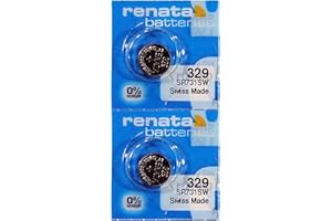 Renata 329 Lot de 2 piles à oxyde d'argent pour montre électronique
