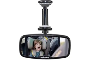 EZIMOOV - rétroviseur miroir à clipser l'avant au de la voiture pour Surveiller bébé en toute sécurité vue arrière incassable En Plastique Recyclé rPET