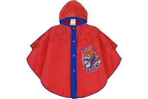 PERLETTI Poncho Pluie Spider Bleu pour Enfant 3 4 5 6 Ans - Garçon Impérmeable Homme Araignée - Cape de Pluie