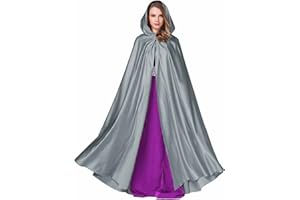 BEAUTELICATE Capa con Capucha Medieval Mujer Disfraz Abriga Larga para Novia Vampiro Princesa Bruja Halloween Navidad Fiesta Cosplay Fotografía