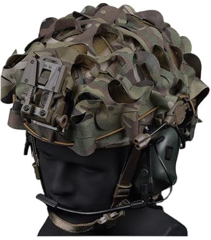 Yanwuwa Helmüberzug Für Airsoft & Paintball - 3D Tarnung Camouflage