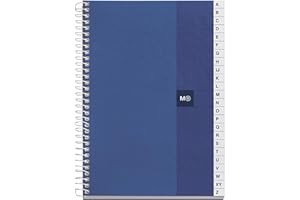 Miquelrius - Répertoire alphabétique, 100 feuilles de 70 g/m², Grille 5x5 mm, Couverture cartonnée plastifiée, Format 152 x 210 mm, Petits carreaux, Fournitures de bureau