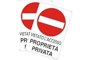 Goodvia Cartello Proprieta Privata Metallo 20x30cm, Vietato L Accesso Proprietà Privata Cartelli Alluminio Targa Proprietà Privata Riflettente, Impermeabile e Resistente ai Raggi UV