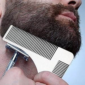 Rancross Stainless Steel Beard Styling and Shaping Template Comb Trim Shaving Tool for Perfect Lines & Symmetry - Image 6