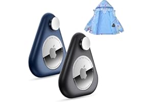 IDOOVE Airtag-Halterung für Kinder,2 Stück,versteckte GPS-Tracker-Hülle, Anti-Entfernung, Airtag-Silikonhülle mit Sicherheitsnadeln, geeignet für Kinder, ältere Menschen, Kleidung, Rucksack(blau, schwarz)