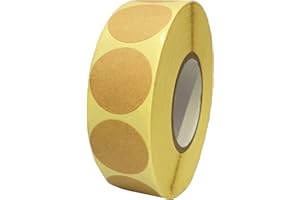 TOWNSTIX 1000 Piezas, 25mm Kraft Etiquetas Pegatinas Adhesivas Redondas Marrón