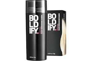 ‎BOLDIFY BOLDIFY Streuhaar für Dünner Werdendes Haar (Mittelblond), Unsichtbar, Natürlich, Große Flasche, 28g, Kaschiert Haarausfall in 15 Sek, Haarverdichtung, Haarpuder für Feines Haar, Frauen/Männer