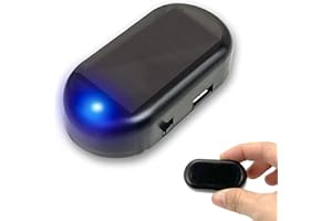 CERIOLL Car Alarm System, Anti-Theft Flashing Lamp, Solar Power Dummy Car Alarm, Car Alarm System, Anti-Theft Protection, Practical Anti-Theft Light, Lamp Dummy Anti-Theft Flashing Flashing Lamp (Blue)