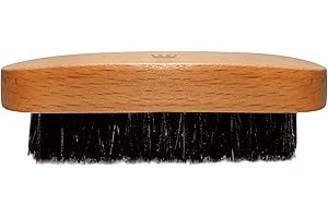‎CREMO CREMO - Premium Beard Brush For Men | 100% Natural Sisal | Wood Handle To Shape & Style Facial Hair