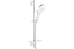GROHE Ensemble de douche Vitalio SmartActive 150, pommeau de douche VitalioSmartActive 3 jets, barre de 600mm, flexible tuyau de douche VitalioFlex Trend 1750mm, chromé, 26598000 (Import Allemagne)