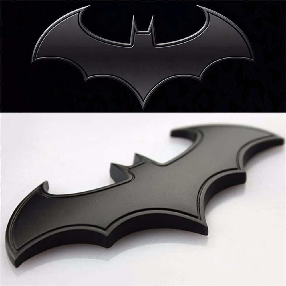 BAAQII 2pcs DIY 3D Batman Metall Auto Auto Motorrad Logo Aufkleber  Abzeichen Emblem Schwanz Decals - Batman Fanartikel