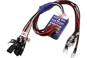 ANEEGFPV Simulation Flash Light 12 LED Lighting Kit Steering Brake for 1/10 Scale Models RC Car Yokomo Tami-ya HSP HPI AXIAL RC4WD TRX (Blue-12LED)