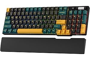 RK ROYAL KLUDGE RK96 RGB Limited Ed, 90% 96 klawiszy bezprzewodowa tri-Mode BT5.0/2.4G/USB-C Hot-Swap klawiatura mechaniczna z podpórką pod nadgarstek, obsługa oprogramowania, przełącznik dotykowy