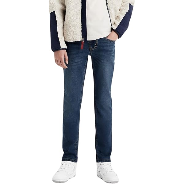 Levi's Garçon Pantalon Denim Performance LVB-512 - Taille Ajustable - Coupe Droite - Fibres Repreve Recyclées - 5 Poches Signature
