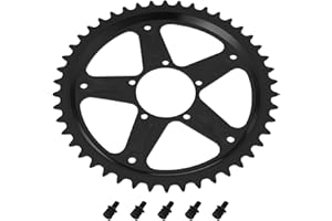 LT Easiyl 1Pc Electric Bike Motor Chainwheel Steel Mid Drive Chain Ring Replacement BBS01B BBS02B for E-Trekking Bike E-City Bike Black