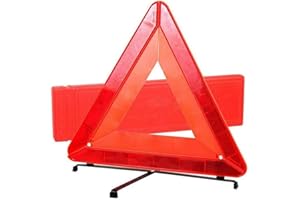 Reemky Warning Triangolo Riflettente Pieghevole Triangolo riflettore avvisi Auto Kit di Emergenza Stradale Segno di Avvertimento con Custodia per Veicoli Auto (1PCS)
