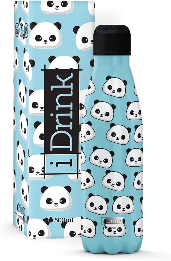 I-Drink Botella térmica Panda 750 ml, Metal