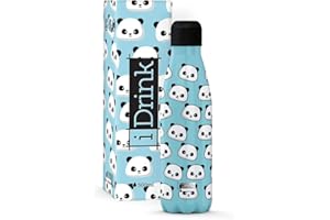 IDRINK I-Drink Botella Térmica Doble Pared 350/500/750/1.000 ML, Decorada (750 ML, Panda)