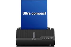 EPSON ES-C320W | Scanner A4 recto-verso compact Wi-Fi - faible consommation, modes demi-tour et chemin droit, compatibilité multi-appareils, numérisation passeports et livrets