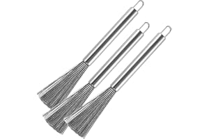 BZKSER Cepillo Alambre - 3pcs Cepillo para ollas de Alambre con Resorte de Acero Inoxidable para el hogar,Utensilios de Cocina fáciles Lavar antiadherentes,Limpieza de ollas y Utensilios de Cocina
