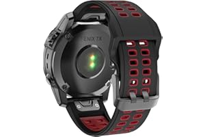 ISABAKE 26 mm Bracelets de Remplacement pour Fenix 7X/Fenix 5X/Fenix 5X Plus/Fenix 3/Fenix 3 HR/Fenix 6X/Fenix 6X Pro, Bracelet Sport en Silicone Bicolore de 26 mm,Hommes/Femmes Sport Bracelet.