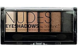 Technic Nudes Eyeshadow Palette - 6 Pigmented, Professional, Long Lasting & Blendable Shimmer Shades for a Natural, Glam Make-up Look. Nude Shades That Are Easy To Use With Long Lasting Coverage. 7.2g