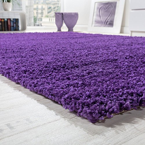 Hochflor Shaggy Langflor Teppich versch. Farben u. Grössen TOP PREIS NEU*OVP, Grösse:60×100 cm, Farbe:Lila - 2