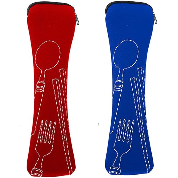 JJHXM - Borsellino Portaposate Da Viaggio - 2 Pezzi 20x6,5cm - Con Cerniera - Per Picnic E Campeggio