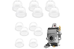 inodiref 12 sztuk przezroczystych pompek do podkładu, pompa paliwowa, gaźnik, podkład do kosiarki, trymera, piły łańcuchowej, podkaszarki do trawy