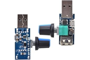 VIAGASAFAMIDO 2 Sztuk 5V Wentylator Usb Bezstopniowy Regulator Prędkości Z Przełącznikiem Moduł Prędkości Regulator Prędkości Wyciszenie Chłodzenia Wielobiegowy Regulator Prędkości Wiatru Dla Domu Biurowego