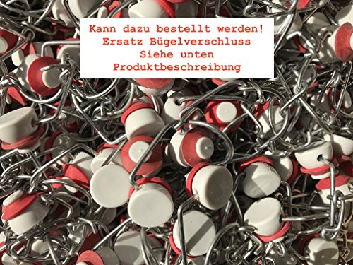 6 leere Glasflaschen mit Bügelverschluss 750 ml Bügelflasche Bügelverschlussflasche Flaschen leere Saftflaschen zum selbst Abfüllen 0,75 Liter l 75 cl Flasche Likörflasche Schnapsflaschen Essigflaschen Ölflaschen von slkfactory - 2