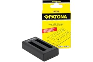PATONA (1459) X3 Dual ładowarka kompatybilna z akumulatorem Insta360 X3 CINAQBT/A (wejście micro USB i USB-C)