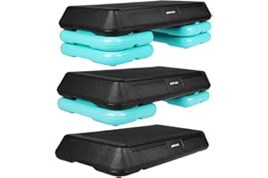 SportVida Step Planche d'aérobic – Stepper pour entraînement à la maison – Stepper Fitness – Équipement de fitness pour salle de sport – Step Bench réglable en hauteur – Nombreuses variantes