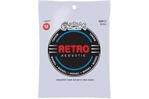 MARTIN Cordes pour guitare acoustique Retro Acoustic, Monel - alliage Nickel/cuivre massif, Light 12-54 (MM12)