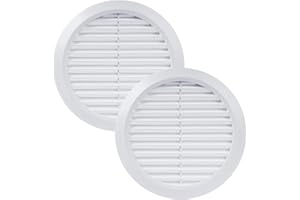 Vent Systems 2 piezas de cubiertas de ventilación de 150 mm, color blanco – rejillas de ventilación redondas – cubierta de rejilla – protección contra insectos integrada – orificios de ventilación
