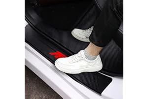 Protector De Alféizar De Puerta De Coche Qirc para Fiesta Car Welcome Protector De Puerta De Coche Pegatina Decorativa Accesorios De Estilo (Rojo)