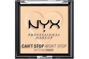 NYX Professional Makeup Can't Stop Won't Stop Mattifying Powder, Matte Finish, Light