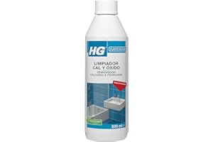 HG Limpiador cal y óxido, Elimina las Manchas de Cal de Grifos, Lavabos e Inodoros, Descalcificador para Cabezales de Ducha, Bañeras y Mamparas - 500 ml